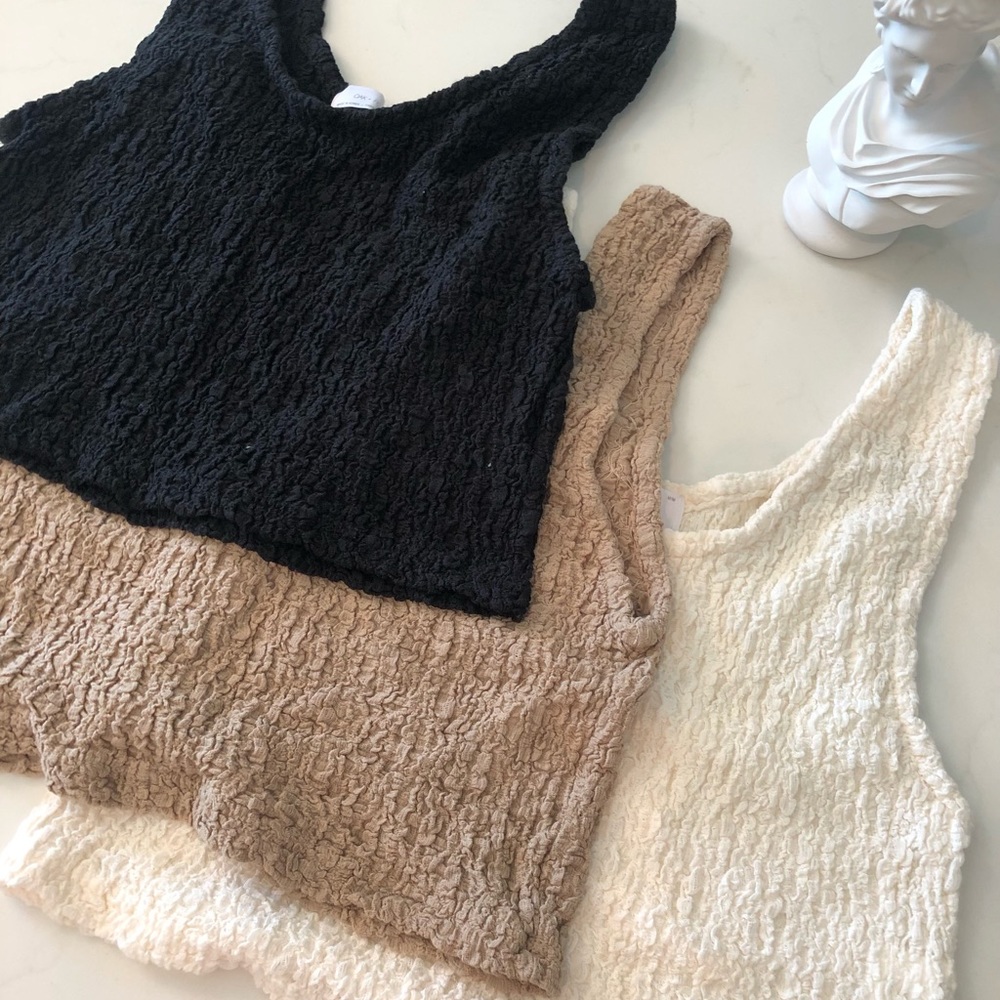 3 pcs of Oak + Fort Crop Tops